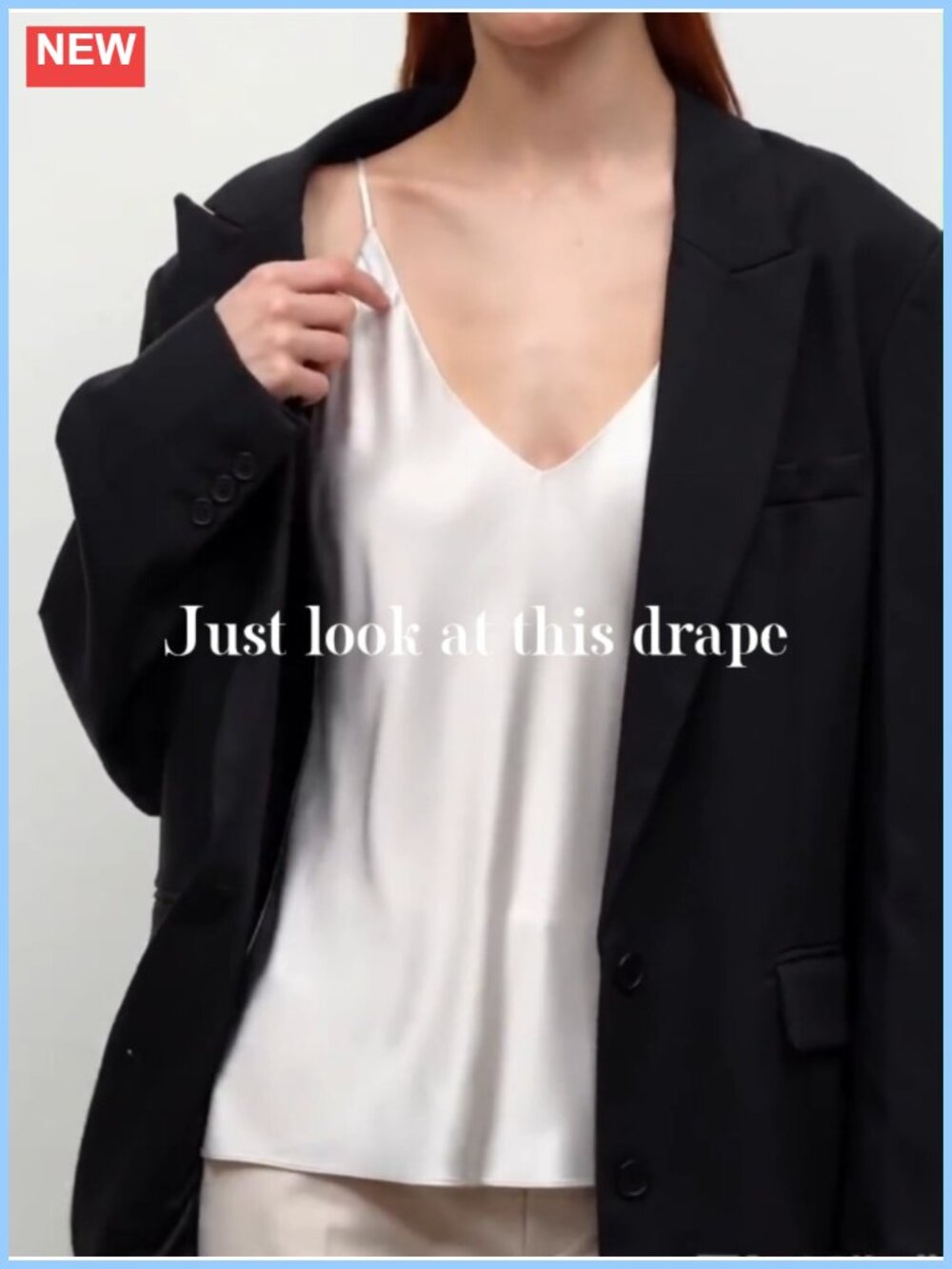 Silk Camisole V-Neck Sleeveless Loose Fit Loungewear Layering Top - Picture 6 of 6